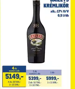 Metro BAILEYS KRÉMLIKŐR ajánlat