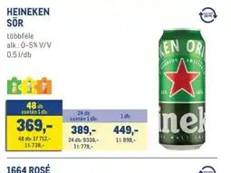 Metro HEINEKEN SÖR ajánlat