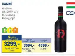 Metro DANK bor ajánlat