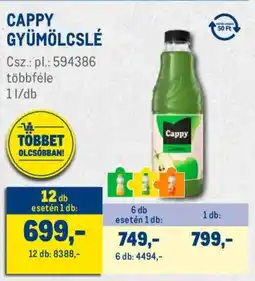 Metro Cappy gyümölcslé ajánlat