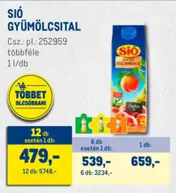 Metro Sió gyümölcsital ajánlat