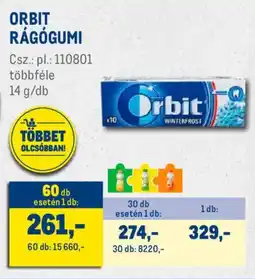 Metro Orbit Rágógumi ajánlat