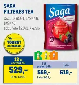 Metro Saga filteres tea ajánlat