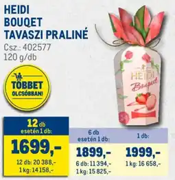 Metro Heidi Bouqet tavaszi praliné ajánlat