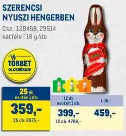 Metro Szerencsi nyuszi hengerben ajánlat