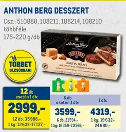 Metro Anthon berg desszert ajánlat