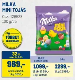 Metro Milka mini tojás ajánlat