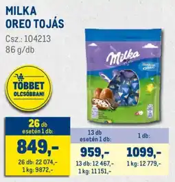 Metro Milka Oreo tojás ajánlat