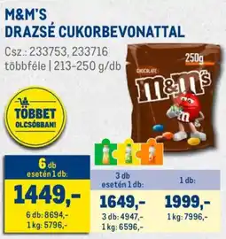 Metro M&M's Drazsé cukorbevonattal ajánlat