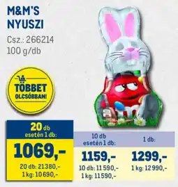 Metro M&M's nyuszi ajánlat