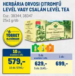 Metro Herbária orvosi citromfű levél, csalán levél tea ajánlat