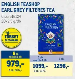 Metro English teashop earl grey filteres tea ajánlat