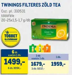 Metro Twinings filteres zöld tea ajánlat