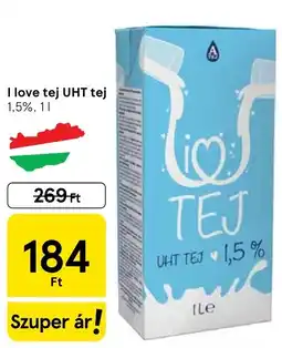 Tesco I love tej UHT tej 1,5% ajánlat