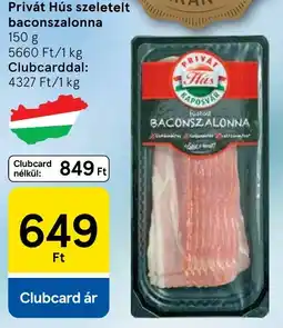 Tesco Privát Hús szeletelt baconszalonna ajánlat