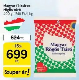 Tesco Magyar félzsíros rögös túró ajánlat