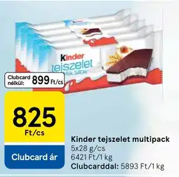 Tesco Kinder tejszelet multipack ajánlat