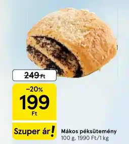 Tesco Mákos péksütemény ajánlat