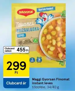 Tesco Maggi Gyorsan Finomat instant leves ajánlat