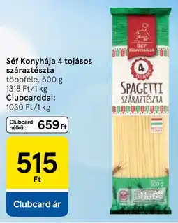 Tesco Séf Konyhája 4 tojásos száraztészta ajánlat