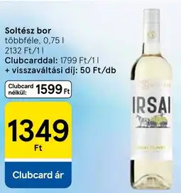 Tesco Soltész bor ajánlat
