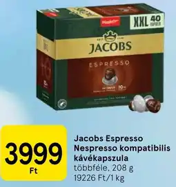 Tesco Jacobs Espresso Nespresso kompatibilis kávékapszula ajánlat