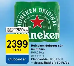 Tesco Heineken dobozos sör multipack ajánlat