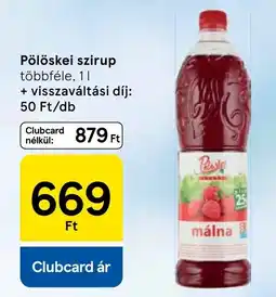 Tesco Pölöskei szirup ajánlat