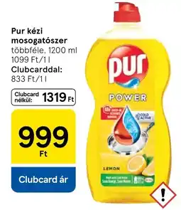 Tesco Pur kézi mosogatószer ajánlat