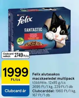 Tesco Felix alutasakos macskaeledel multipack ajánlat