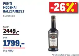Metro PONTI MODENAI BALZSAMECET ajánlat