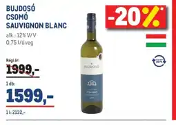 Metro BUJDOS CSOM SAUVIGNON BLANC ajánlat
