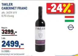 Metro TAKLER CABERNET FRANC ajánlat