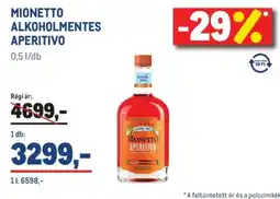 Metro MIONETTO ALKOHOLMENTES APERITIVO ajánlat