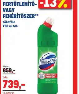 Metro DOMESTOS FERTŐTLENÍTŐ- VAGY FEHÉRÍTŐSZER ajánlat