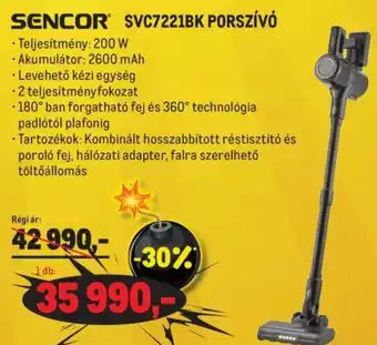 SENCOR SVC7221BK PORSZÍV