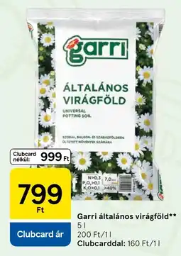 Tesco Garri általános virágföld ajánlat