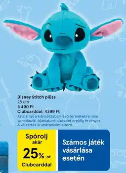 Tesco Disney Stitch plüss ajánlat