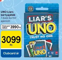 Tesco UNO Liars kártyajáték ajánlat