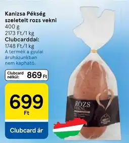 Tesco Kanizsa Pékség szeletelt rozs vekni ajánlat