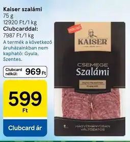 Tesco Kaiser szalámi ajánlat
