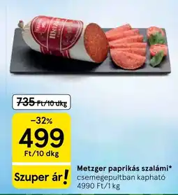 Tesco Metzger paprikás szalámi ajánlat