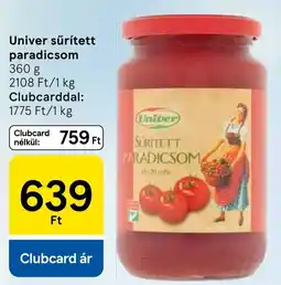 Tesco Univer sűrített paradicsom ajánlat