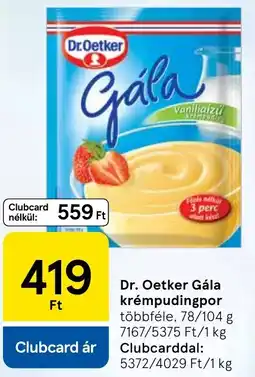 Tesco Dr. Oetker Gála krémpudingpor ajánlat