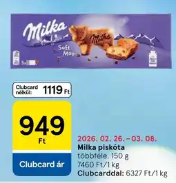 Tesco Milka piskóta ajánlat