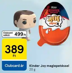 Tesco Kinder Joy meglepetéssel ajánlat