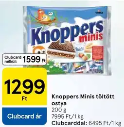 Tesco Knoppers Minis töltött ostya ajánlat