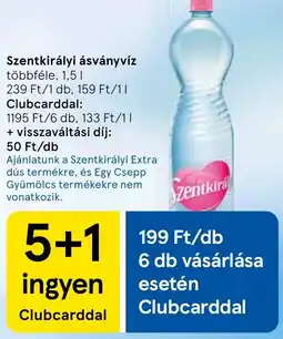 Tesco Szentkirályi ásványvíz ajánlat