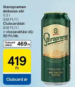 Tesco Staropramen dobozos sör ajánlat