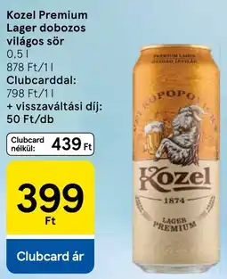 Tesco Kozel Premium Lager dobozos világos sör ajánlat